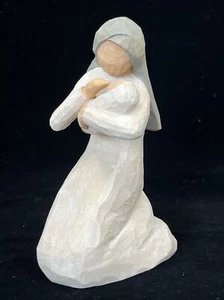 Vintage 1999 Willow Tree Nativity Kneeling Mary & Baby Jesus Figure Demdaco 6” - Picture 1 of 6