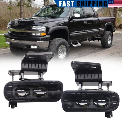 LED Fog Lights Bumper Lamp For Chevrolet Silverado 1500 HD,2500 H,3500 2001-2002 - Image 1 of 4