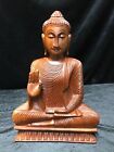 Beautifully hand carved wooden Buddha 36cm
