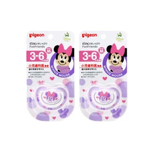 Pigeon M Size Purple Mickey Mouse Pattern Baby Pacifier 2pack - Picture 1 of 3