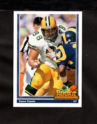 Football Card - Esera Tuaolo - Packers - Upper Deck - 1991 - #635 - Image 1 of 2