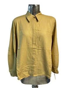 DUKE SEPARATES Shirt Size XL 18 Vintage Womens Sand Beige NEW EU46 RRP £35 - Picture 1 of 10