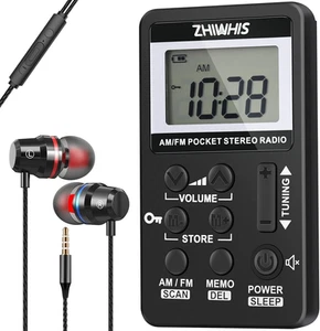 Tragbares Radio, AM FM Receiver mit Sleep Timer, wiederaufladbare Stereo Radios mit - Bild 1 von 12