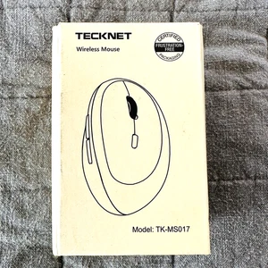 tecknet wireless mouse tk-ms017 ergonomic usb receiver black open box tested - Picture 1 of 6