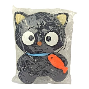 Vintage Sanrio 9" Chococat Plush Holding Fish w/Bendable Tail Smooth Nylon 1998 - Picture 1 of 4