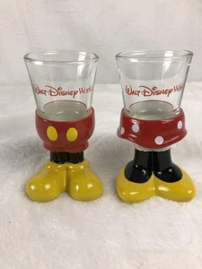 Disney World Minnie & Mickey Mouse 3D Ceramic Shot Glass Set Collectible Decor - Picture 1 of 8