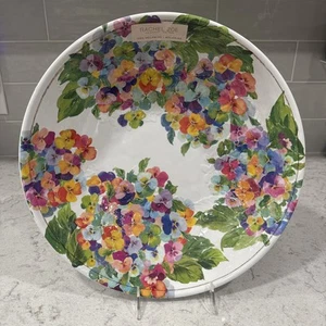 PANSY 14” Large Melamine Serving Salad Bowl Flowers Floral Rachel Zoe Pansies - Picture 1 of 5