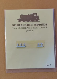 Springside Models N Gauge/2mm No. 5 LMS Head & Tail Lamps White - Bagged - Picture 1 of 5