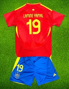 YOUTH Lamine Yamal #19 Jersey + Short Kit Kids Soccer MEDIUM (26) - Picture 1 of 4