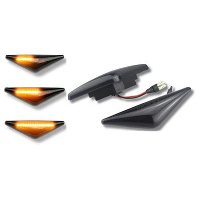 Ford Focus Indicatori Laterali Set LED Dynamic 98-01 Nero Frecce Paio SX Destro - Immagine 1 di 4