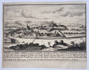 VARADIN ORADEA ROMANIA 1705 SANSON / MORTIER ANTIQUE VIEW 18TH CENTURY - Picture 1 of 3
