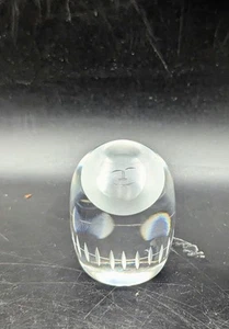 Vintage Hadeland SPACE HUNTER Innuit Eskimo Crystal Glass Figurine SIgned 2.25" - Picture 1 of 9