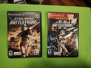 PS2 Star Wars Battlefront 1 Black Label & G.H. 2 Playstation 2 Video Game Tested - Picture 1 of 3