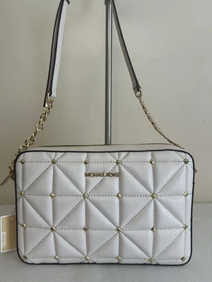 Bolsa tiracolo Michael Kors leve creme jet set grande EW - Imagem 1 de 4