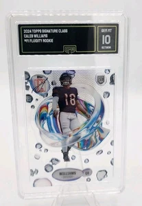 Caleb Williams 2024 Topps Fluidity Rookie Card #F-1 Bears GMA Graded GEM Mint 10 - Foto 1 di 2