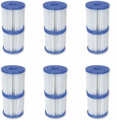 BESTWAY COLEMAN POOL I FILTER 330 PUMP REPLACEMENT CARTRIDGE 12 PACK 58093 - Image 1 of 3