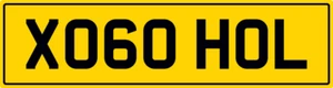 X GO HOL 😎HOLS HOLLY NUMERICAL THEME PRIVATE REGISTRATION NUMBER PLATE XO60 HOL - Picture 1 of 4