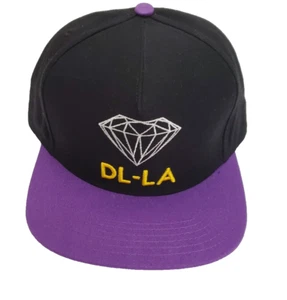 New Diamond Supply Co Skateboarding Men's Snapback Hat DL-LA Logo Purple Black - Picture 1 of 2