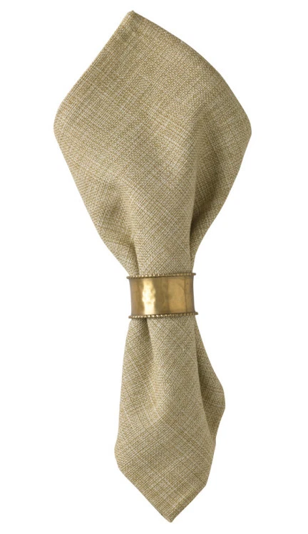 Park Designs Brass Hammered Cuff Napkin Ring  -  NEW - Image 1 of 1