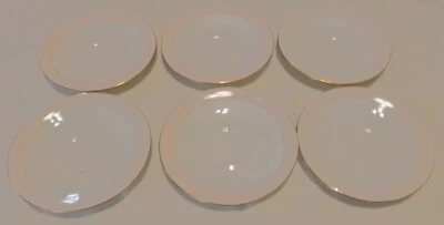 6 platillos de repuesto de porcelana de hueso Mikasa Silk Moire CAG01 6 1/4 pulgadas ¡USADOS EN EXCELENTE ESTADO! Foto 1 de 4