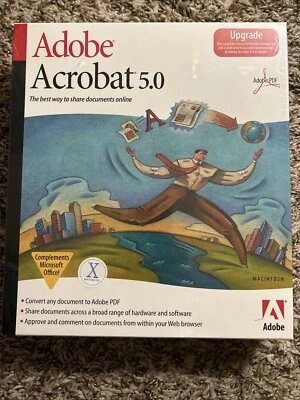 NEW Adobe Acrobat 5.0 Vintage Software For Mac Serial License Product Key SEALED - Image 1 of 4
