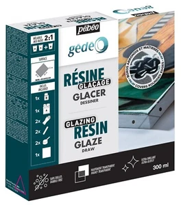 Juego de kit de resina de acristalamiento transparente Pebeo Gedeo arte y artesanía 300 ml - Imagen 1 de 5