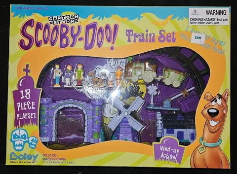 1999 Cartoon Network #51103 Scooby-Doo! Train Set - 18 Piece Playset - NIB ~ C77 Cover