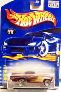 2000 Hot Wheels - '57 T-Bird - Card #217 PURBLE FLAMED NIP