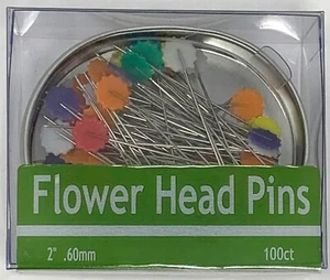 INGENIOSO NOTION #NN7117 2" .60 mm PINES DE CABEZA DE FLOR 100 PIEZAS. - Imagen 1 de 1