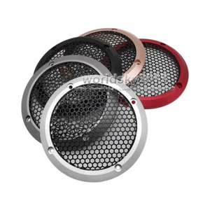1 pz 3,5 pollici 97 mm coperchio griglia altoparlante audio cerchio decorativo rete metallica completa - Foto 1 di 14
