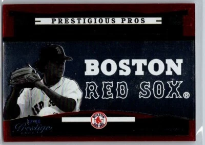 2005 Playoff Prestige Prestigious Pros Orange /500 Pedro Martinez #PP-45 Red Sox - Image 1 of 2