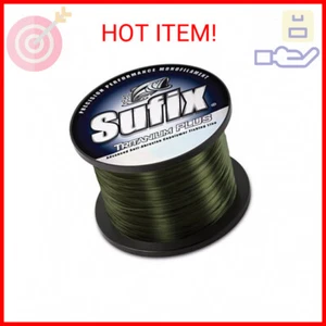Sufix Tritanium Plus 1/4-Pound Spool Size Fishing Line (Dark Green, 14-Pound) - Picture 1 of 1