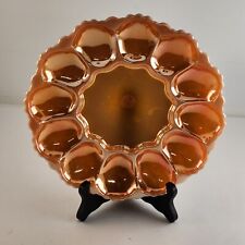 Deviled Egg Tray Anchor Hocking Fire King Peach Color Glass Luster Ware Vintage