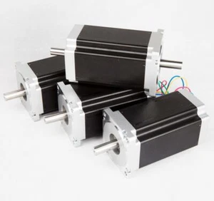 【Spedizione gratuita US】4PC NEMA34 motore passo-passo 1600 oz.in 3,5A 150mm doppio albero per CNC - Foto 1 di 7