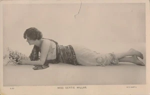 Antique RPPC Photo Postcard Actress Pretty Lady Gertie Miller Costume Barefoot - Picture 1 of 6