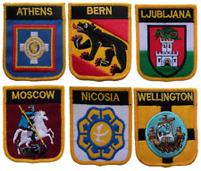 World Capital Cities Shield Embroidered Patches