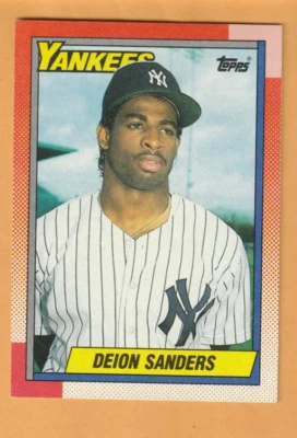 Deion Sanders New York Yankees 1990 Topps #61 Florida State Seminoles Foto 1 de 2