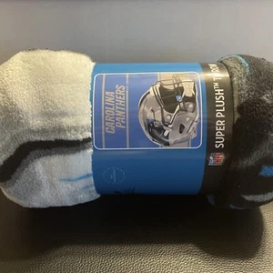 CAROLINA PANTHERS FOOTBALL SPORTS 46x60" SUPER PLUSH THROW/BLANKET NEW - Picture 1 of 2