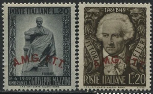 Italy overprinted Trieste Mazzine and Alfier both 20 lire unmounted mint NH - Picture 1 of 1