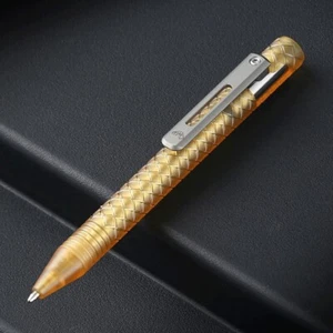 Hot PEI Titanium Ballpoint Pen Bolt Action Signature Writing Pocket Pen EDC Gift - Picture 1 of 8
