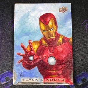 2021 Upper Deck Marvel Black Diamond Iron Man Sketch Card
