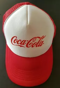 Vintage COCA COLA Cap Hat - Red with White Front - Trucker Snapback - NEVER WORN - Picture 1 of 11