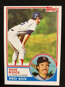 Tarjeta de béisbol Topps 1983 novato radiocontrol Wade Boggs #498 casi nueva gama M4 - Imagen 1 de 2