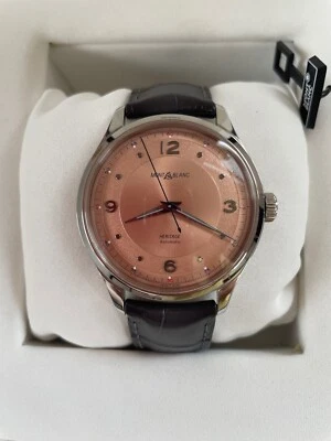 Montblanc Heritage Automático Esfera Salmón 119944 Caja y Papeles Excelente Estado Foto 1 de 4
