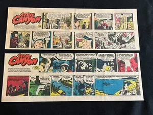 #Q06 Steve Canyon por Milton Caniff Lote de 30 Tiras de Cuarto de Página Domingo 1978 - Imagen 1 de 24