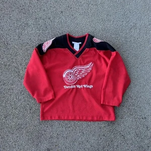Vintage 90s Toddler 4T Detroit Red Wings Jersey Embroidered Logo Graphic Hockey - Picture 1 of 5