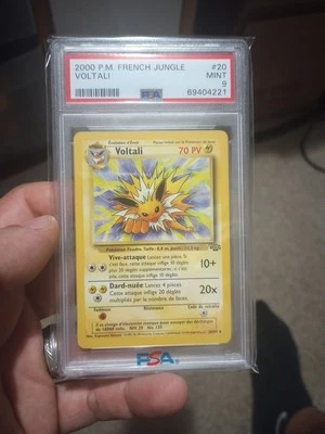 Jolteon pokemon voltali 20/64 Wizards Jungle non holo très bon état  1999 PSA 9 - Image 1 of 3