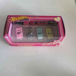 Hot Wheels Premium Barbie The Movie 4-Pack 1956 Corvette Collector Set - Picture 1 of 2