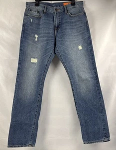 Jean Shop Mick Selvedge Jeans Men’s 34x31 Straight Denim USA Made Medium Wash - Picture 1 of 10