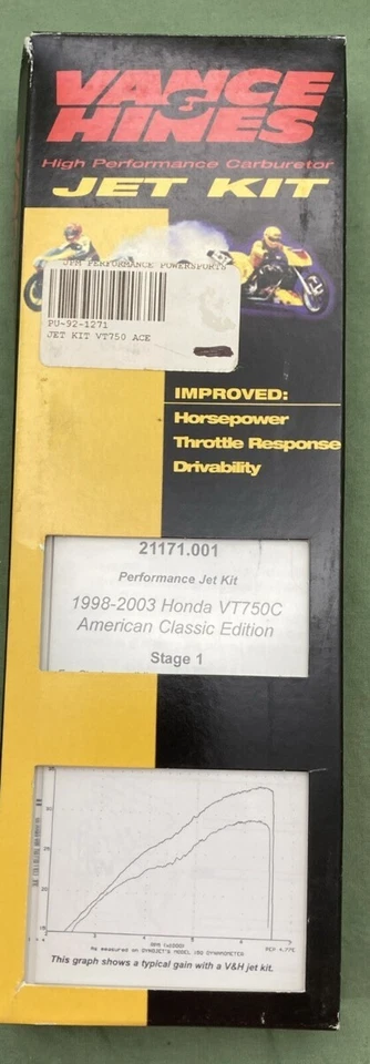 NUEVO KIT JET VANCE & HINES V21171 ALTO RENDIMIENTO ETAPA 1 HONDA VT750C ACE 98-03 Foto 1 de 4